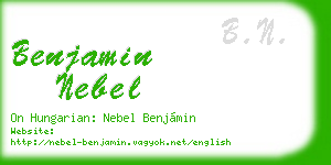 benjamin nebel business card