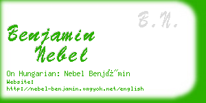 benjamin nebel business card